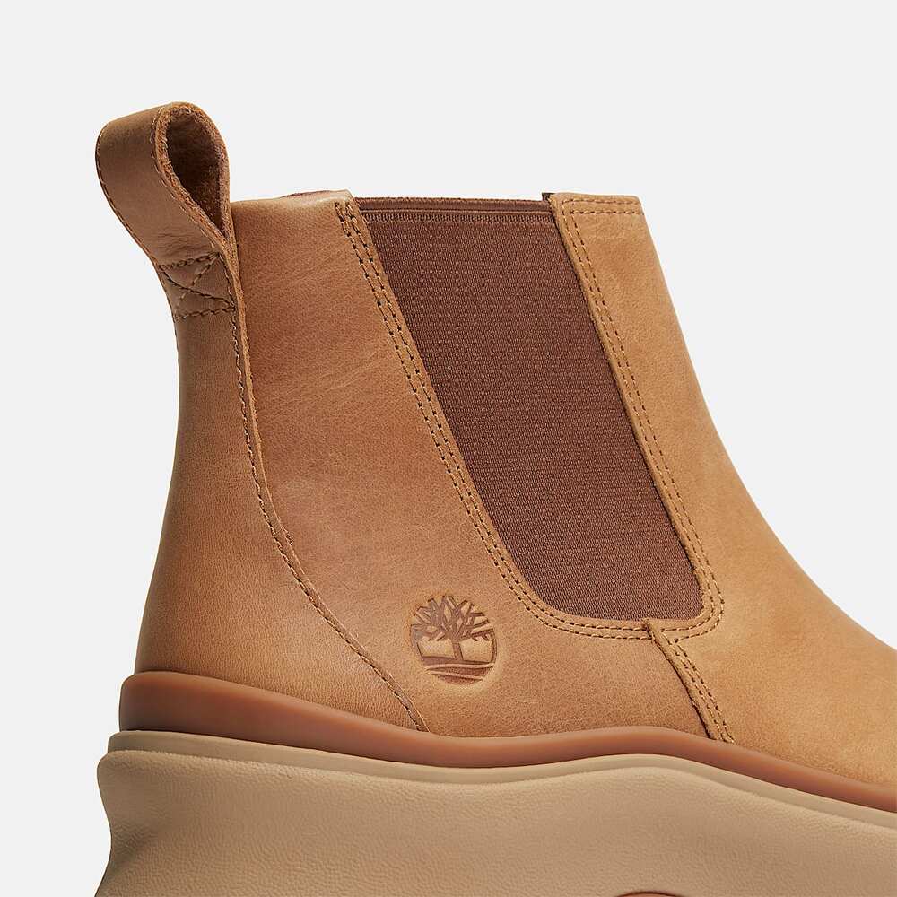 TIMBERLAND WOMEN'S 8.5 ROXIE LANE MID CHELSEA BOOT BROWN FULL GRAIN NIB - Picture 7 of 8
